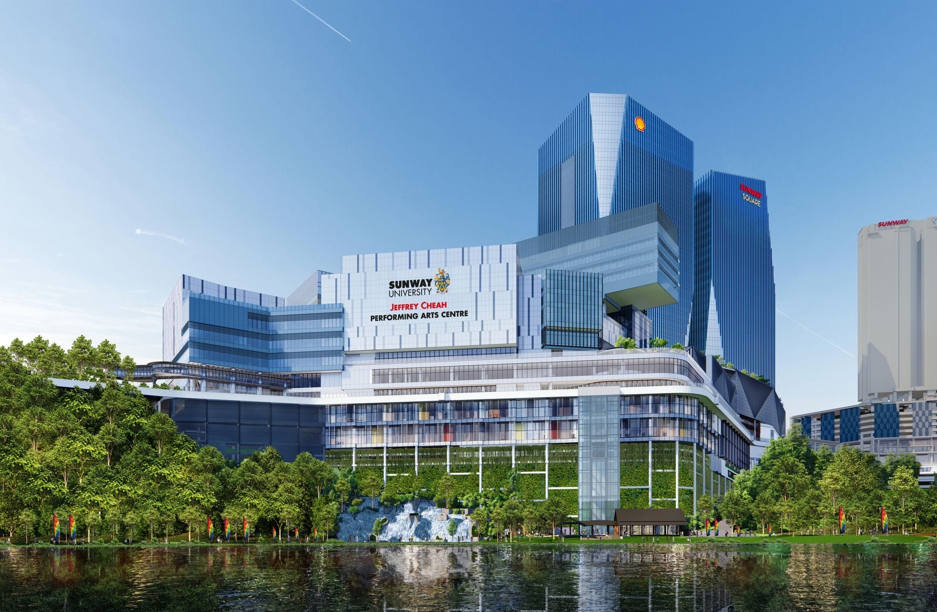 Daytime view of Jeffrey Cheah Performing Arts Centre at Sunway Square